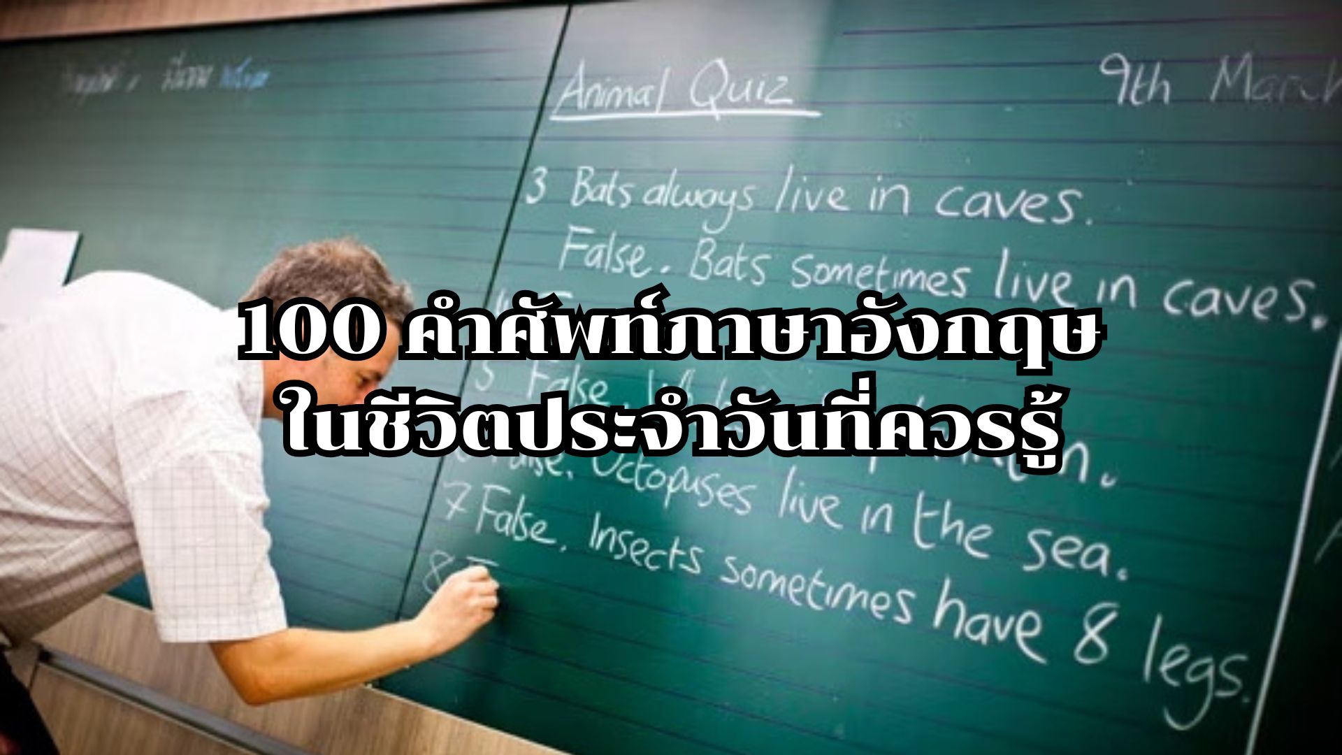 100 คำศัพท์ภาษาอังกฤษในชีวิตประจำวันที่ควรรู้